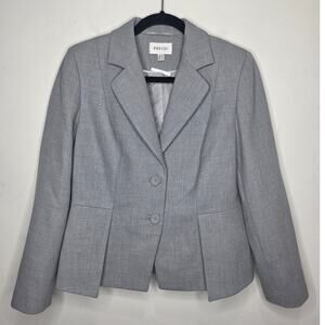 Precis grey 2 button blazer - 10 UK - classic corpcore academia career